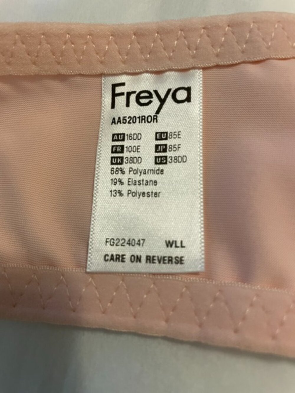 FREYA Starlight Side Support Bra in Rosewater Pink Size 38DD Brand New NWT - Picture 8 of 8